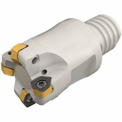 Iscar - 5/8" Cut Diam, 0.03" Max Depth, T10 Modular Connection Indexable High-Feed End Mill - Screw Holding Method, H600 WXCU 04 Insert, FF EWX-MM-04 Toolholder, Through Coolant - Apex Tool & Supply