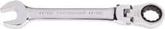Paramount - 11/16" 12 Point Flexhead Combination Wrench - 15° Head Angle, 7-1/2" OAL, Chrome Vanadium Steel, Polished Finish - Apex Tool & Supply