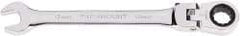 Paramount - 9mm 12 Point Flexhead Combination Wrench - 15° Head Angle, 5-3/16" OAL, Chrome Vanadium Steel, Polished Finish - Apex Tool & Supply