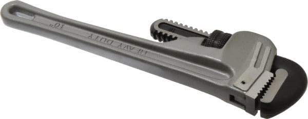 Paramount - 10" Aluminum Straight Pipe Wrench - 1-1/2" Pipe Capacity - Apex Tool & Supply