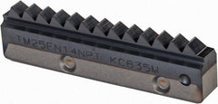 Kennametal - 14 TPI, Internal/External Thread, NPT Standard, TM25 KC635M Grade Thread Mill Insert - Carbide, TiAlN Coating - Apex Tool & Supply