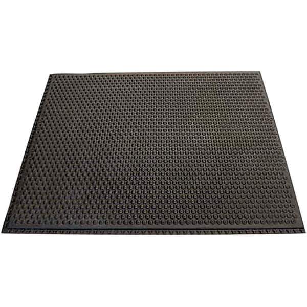 Barefoot - 3' Long x 3' Wide, Dry Environment, Anti-Fatigue Matting - Black, Nitrile Rubber with Nitrile Rubber Base - Apex Tool & Supply