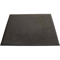 Barefoot - 3' Long x 4' Wide, Dry Environment, Anti-Fatigue Matting - Black, Nitrile Rubber with Nitrile Rubber Base - Apex Tool & Supply