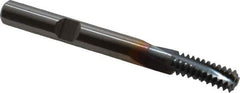 Emuge - 5/16-18 UNC, 0.242" Cutting Diam, 3 Flute, Solid Carbide Helical Flute Thread Mill - Internal Thread, 0.637" LOC, 2-1/2" OAL, 1/4" Shank Diam - Apex Tool & Supply