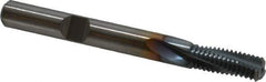 Emuge - 5/16-24 UNF, 0.246" Cutting Diam, 3 Flute, Solid Carbide Helical Flute Thread Mill - Internal Thread, 0.644" LOC, 2-1/2" OAL, 1/4" Shank Diam - Apex Tool & Supply