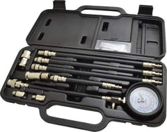 Lincoln - 11 Piece Dial Engine Compression Test Kit - 300 Max Pressure, PSI Scale - Apex Tool & Supply