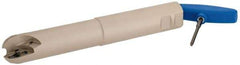 Iscar - 1-1/2" Cut Diam, 1.33" Max Depth of Cut, 1-1/2" Shank Diam, 1" OAL, Indexable Ball Nose End Mill - 5" Head Length, Straight Shank, BCM Toolholder, BCR D1.50 Insert - Apex Tool & Supply