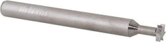 Made in USA - 1/4" Diam x 1/16" Face Width, Solid Carbide, 6 Teeth, Shank Connection Woodruff Keyseat Cutter - Uncoated, 2-1/2" Overall Length x 1/4" Shank Diam, Straight Teeth - Apex Tool & Supply