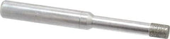 Made in USA - 0.188" Head Diam x 1/4" Head Thickness Diamond (Abrasive) Grinding Pin - 1/4" Shank Diam x 1-1/4" Shank Length, Medium Grade, 80 Grit - Apex Tool & Supply