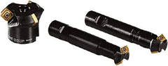 Seco - 45° Lead Angle, 26mm Max Cut Diam, 16mm Min Cut Diam, 5mm Max Depth of Cut, Indexable Chamfer and Angle End Mill - 2 Inserts, SPMX 0903.. Insert Style, 110mm Overall Length, Straight Shank - Apex Tool & Supply