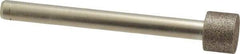 Made in USA - 1/2" Head Diam x 3/8" Head Thickness CBN Grinding Pin - 1/4" Shank Diam x 2-5/8" Shank Length, Coarse Grade - Apex Tool & Supply