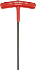 Bondhus - 4mm Hex, T-Handle Cushion Grip, Hex Key - 152mm OAL, Metric System of Measurement - Apex Tool & Supply