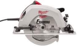Milwaukee Tool - 15 Amps, 10-1/4" Blade Diam, 5,200 RPM, Electric Circular Saw - 120 Volts, 3.1 hp, 12' Cord Length, 5/8" Arbor Hole, Right Blade - Apex Tool & Supply