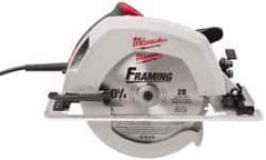 Milwaukee Tool - 15 Amps, 10-1/4" Blade Diam, 5,200 RPM, Electric Circular Saw - 120 Volts, 3.1 hp, 12' Cord Length, 5/8" Arbor Hole, Right Blade - Apex Tool & Supply
