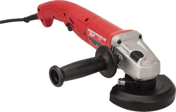 Milwaukee Tool - 5" Wheel Diam, 11,000 RPM, Corded Angle & Disc Grinder - 5/8-11 Spindle, 120 Volts, 11 Amps - Apex Tool & Supply