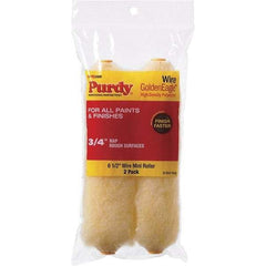 Purdy - 3/4" Nap, 6-1/2" Wide Paint Roller Cover - Semi-Smooth Texture, High Density Polyester - Apex Tool & Supply