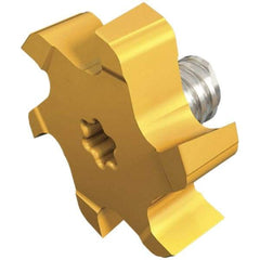 Iscar - MM TS-H Grade IC328 Carbide T-Slot Milling Tip Insert - TiN/TiCN Finish, 6 Flutes, 5/8" Cutting Diam, 1/8" Depth of Cut, 0.015" Cnr Rad - Apex Tool & Supply