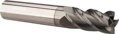 Accupro - 1/2", 1" LOC, 1/2" Shank Diam, 3" OAL, 4 Flute, Solid Carbide Square End Mill - Single End, nACRo Finish, Spiral Flute, 40° Helix, Centercutting, Right Hand Cut, Right Hand Flute - Apex Tool & Supply