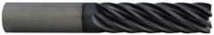 Accupro - 1/2", 1-5/8" LOC, 1/2" Shank Diam, 4" OAL, 7 Flute, Solid Carbide Square End Mill - Single End, nACRo Finish, Spiral Flute, 37.50° Helix, Centercutting, Right Hand Cut, Right Hand Flute - Apex Tool & Supply
