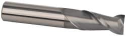 Accupro - 1", 2-1/4" LOC, 1" Shank Diam, 5" OAL, 2 Flute, Solid Carbide Square End Mill - Apex Tool & Supply