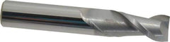 Accupro - 1/2", 1" LOC, 1/2" Shank Diam, 3" OAL, 2 Flute, Solid Carbide Square End Mill - Single End, nACRo Finish, Spiral Flute, 40° Helix, Centercutting, Right Hand Cut, Right Hand Flute - Apex Tool & Supply