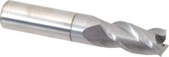 Accupro - 5/8", 1-1/4" LOC, 5/8" Shank Diam, 3-1/2" OAL, 3 Flute, Solid Carbide Square End Mill - Single End, nACRo Finish, Spiral Flute, 40° Helix, Centercutting, Right Hand Cut, Right Hand Flute - Apex Tool & Supply