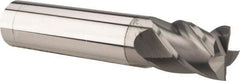 Accupro - 7/16", 1-1/2" LOC, 7/16" Shank Diam, 6" OAL, 4 Flute, Solid Carbide Square End Mill - Single End, nACRo Finish, Spiral Flute, 40° Helix, Centercutting, Right Hand Cut, Right Hand Flute - Apex Tool & Supply