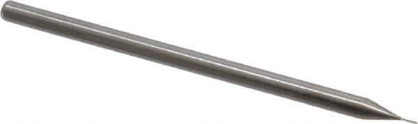 Accupro - 1/64" Diam, 1/8" LOC, 3 Flute Solid Carbide Ball End Mill - Uncoated, Single End, 2-1/2" OAL, 1/8" Shank Diam, Spiral Flute - Apex Tool & Supply