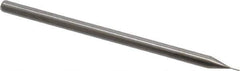 Accupro - 1/64" Diam, 1/8" LOC, 3 Flute Solid Carbide Ball End Mill - Uncoated, Single End, 2-1/2" OAL, 1/8" Shank Diam, Spiral Flute - Apex Tool & Supply