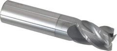 Accupro - 5/8", 7/8" LOC, 5/8" Shank Diam, 3" OAL, 4 Flute, Solid Carbide Square End Mill - Single End, nACRo Finish, Spiral Flute, 40° Helix, Centercutting, Right Hand Cut, Right Hand Flute - Apex Tool & Supply