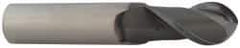Accupro - 3/8" Diam, 1-3/4" LOC, 2 Flute Solid Carbide Ball End Mill - nACRo Finish, Single End, 4" OAL, 3/8" Shank Diam, Spiral Flute - Apex Tool & Supply