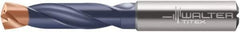 Walter-Titex - 11mm 140° Spiral Flute Solid Carbide Screw Machine Drill Bit - Double Coating Finish, Right Hand Cut, 55mm Flute Length, 102mm OAL, X-treme Plus Point, Straight Shank, Through Coolant - Apex Tool & Supply