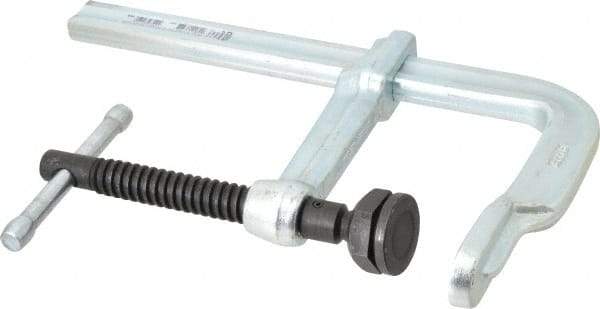 Bessey - 4-3/4" Deep Throat, 7-1/2" Max Capacity, Standard Sliding Arm Clamp - 2,660 Lb Clamping Pressure, 0.775" Spindle Diam - Apex Tool & Supply