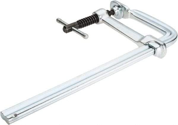 Bessey - 5-1/2" Deep Throat, 12" Max Capacity, Standard Sliding Arm Clamp - 1,200 Lb Clamping Pressure, 0.7" Spindle Diam - Apex Tool & Supply