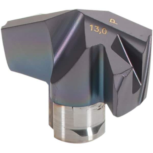 Iscar - Series ICP-2M, 0.512" Diam Grade IC908 140° Replaceable Drill Tip - Carbide, TiAlN Finish, 13 Seat Size, Through Coolant - Apex Tool & Supply
