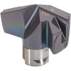 Iscar - Series ICP-2M, 0.512" Diam Grade IC908 140° Replaceable Drill Tip - Carbide, TiAlN Finish, 13 Seat Size, Through Coolant - Apex Tool & Supply
