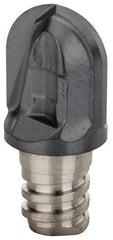 Iscar - MM HRF Grade IC903 Carbide Ball Nose Milling Tip Insert - TiAlN Finish, 2 Flutes, 5/16" Cutting Diam, 5/16" Depth of Cut, 0.39" Extension - Apex Tool & Supply