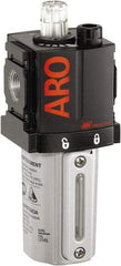 ARO/Ingersoll-Rand - 3/8" NPT, 250 Max psi Compact Modular Lubricator - Metal Bowl with Sight Glass, Aluminum Body, 105 CFM, 175°F Max Temp, 2.2" Long x 2.24" Wide x 5.99" High - Apex Tool & Supply