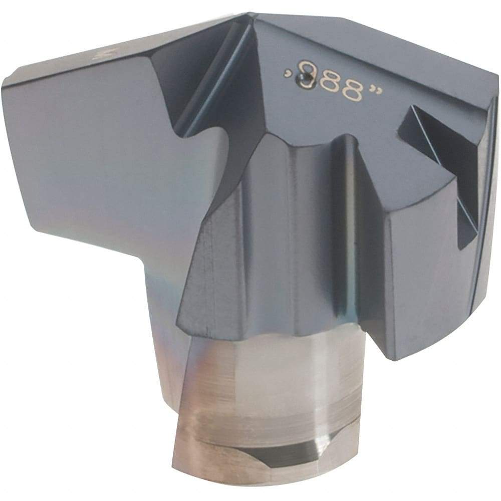 Iscar - Series ICM, 0.988" Diam Grade IC908 140° Replaceable Drill Tip - Carbide, TiAlN Finish, 25 Seat Size, Through Coolant - Apex Tool & Supply