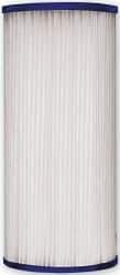 Dupont - 4" OD, 20µ, Universal Heavy Duty Whole House Pleated Poly Cartridge Filter - 10" Long, Reduces Sediments & Rust - Apex Tool & Supply