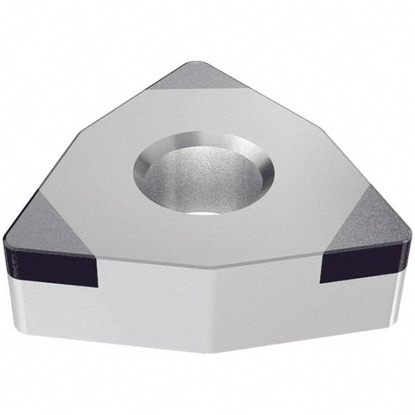 Iscar - WNGA432 M3 Grade IB20H PCBN Turning Insert - Uncoated, 80° Trigon, 1/2" Inscr Circle, 3/16" Thick, 1/32" Corner Radius - Apex Tool & Supply