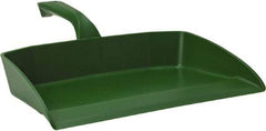 Vikan - 12-1/2" Wide Handheld Dustpan - Plastic Body, 4-1/2" Handle, Green - Apex Tool & Supply