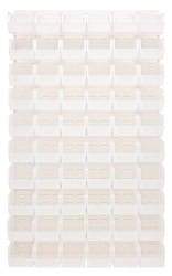 Quantum Storage - 60 Bin Louvered Panel with Ultra Bins - 36 Inch Overall Width x 11 Inch Overall Depth x 61 Inch Overall Height, Clear Tri-Clear Polypropylene Bins - Apex Tool & Supply