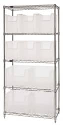 Quantum Storage - 10 Bin Giant Stack Container with Wire Shelving - Apex Tool & Supply
