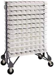 Quantum Storage - 192 Bin Rail System with Ultra Bins - 36 Inch Overall Width x 20 Inch Overall Depth x 53 Inch Overall Height, Clear Tri-Clear Polypropylene Bins - Apex Tool & Supply