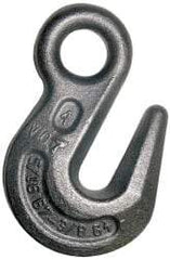 CM - 6,600 Lb Capacity, Chain Grade 70, Steel Eye Hook - 0.51" Hook Throat, 2.46" Reach, 0.68" Eye ID, 3/8" Chain Diam, 4.03" OAL, Self-Colored - Apex Tool & Supply