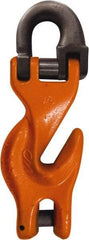 CM - 3/8 Inch Chain Diameter, Grade 100 Clevis Hook - 8,800 Lbs. Load Capacity, 1.16 Inch Inside Diameter, 0.31 Inch Pin Diameter, 0.47 Inch Hook Throat, 7.61 Inch Overall Length, 2.74 Inch Hook Width - Apex Tool & Supply