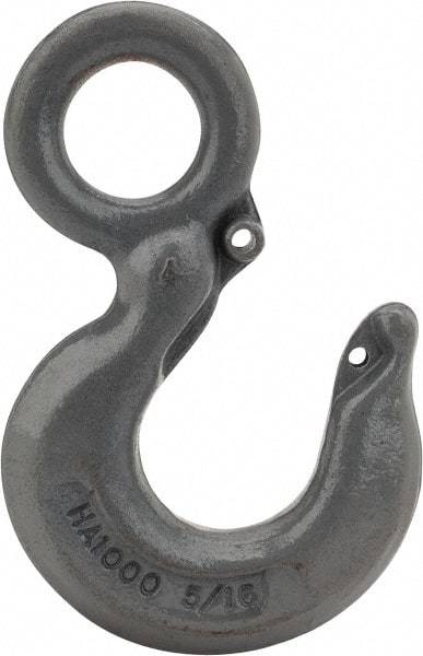 CM - Chain Grade 100, 5,700 Lbs. Load Limit Eye Rigging Hook - 1.06 Inch Hook Throat, 4.09 Inch Reach, 1.13 Inch Eye Inside Diameter, 5/16 Inch Chain Diameter, 5.63 Inch Overall Length, 1/2 Inch Eye Thickness - Apex Tool & Supply