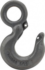 CM - Chain Grade 100, 5,700 Lbs. Load Limit Eye Rigging Hook - 1.06 Inch Hook Throat, 4.09 Inch Reach, 1.13 Inch Eye Inside Diameter, 5/16 Inch Chain Diameter, 5.63 Inch Overall Length, 1/2 Inch Eye Thickness - Apex Tool & Supply
