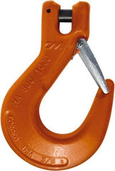 CM - 5/8 Inch Chain Diameter, Grade 100 Clevis Hook - 22,600 Lbs. Load Capacity, 0.71 Inch Inside Diameter, 3/4 Inch Pin Diameter, 1.69 Inch Hook Throat, 8.43 Inch Overall Length, 6.2 Inch Hook Width - Apex Tool & Supply